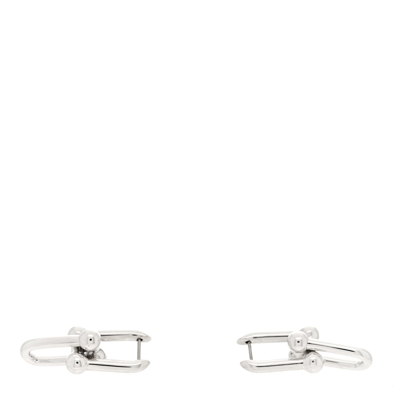 Tiffany Sterling Silver Large HardWear Link Earrings 3 of 4