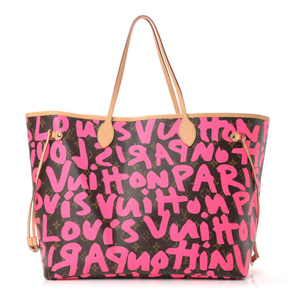 Louis Vuitton Monogram Graffiti Neverfull GM Fuchsia 1 of 10