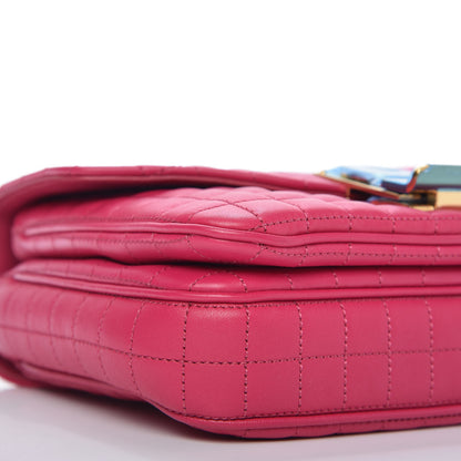 Celine Calfskin Quilted Medium C Bag Pink 6 of 10