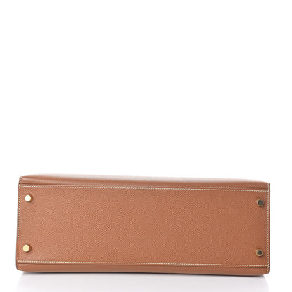 Hermes Courchevel Kelly Sellier 32 Gold 5 of 34