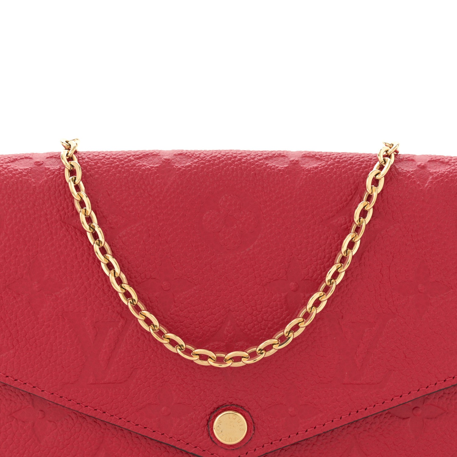 Louis Vuitton Empreinte Pochette Felicie Chain Wallet Scarlet 8 of 10