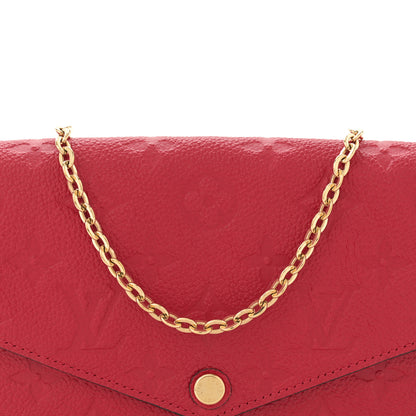 Louis Vuitton Empreinte Pochette Felicie Chain Wallet Scarlet 8 of 10
