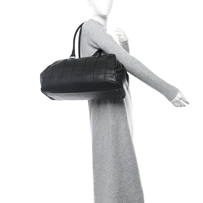 Chanel Caviar Square Stitched Large Satchel Black 2 of 10