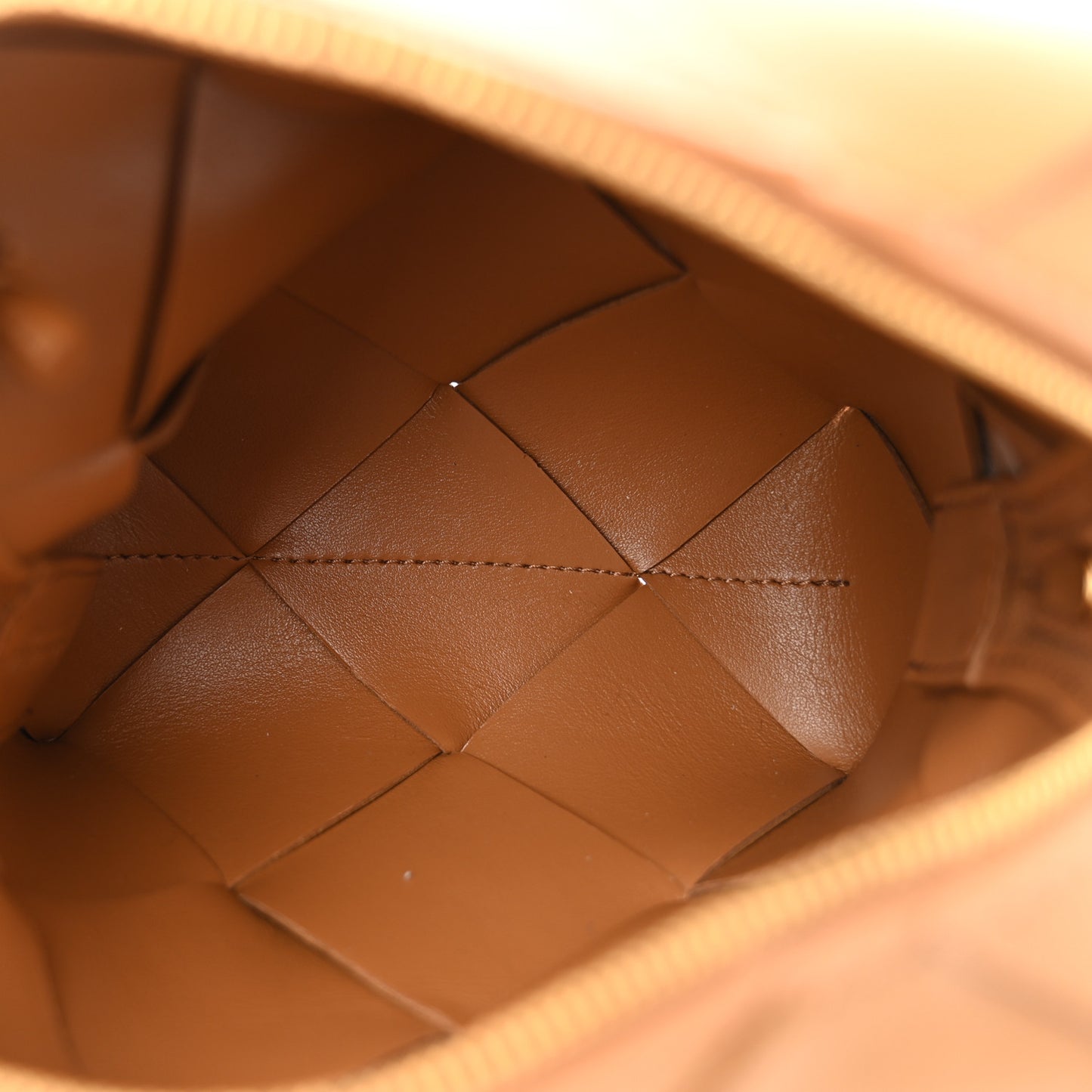 Lambskin Maxi Intrecciato Mini Cassette Camera Bag Acorn