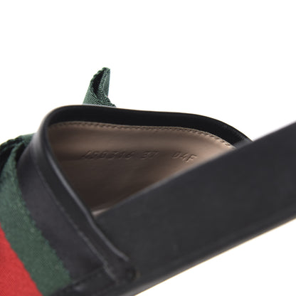 Gucci Satin Web Bow Slide Sandals 37 Black 9 of 9