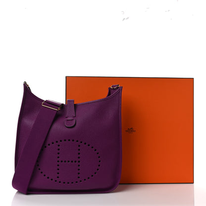 Hermes Taurillon Clemence Evelyne III GM Anemone 11 of 11