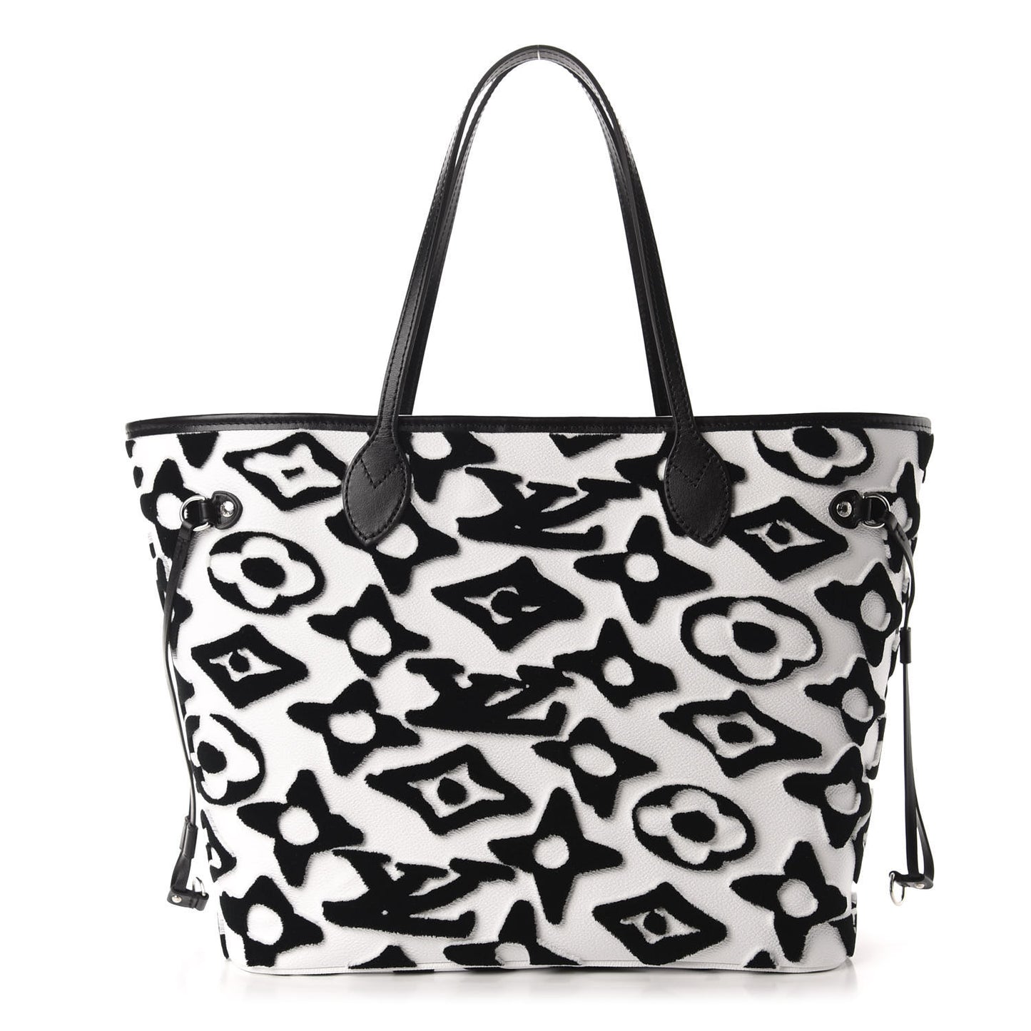 X UF Tufted Monogram Neverfull MM Black White