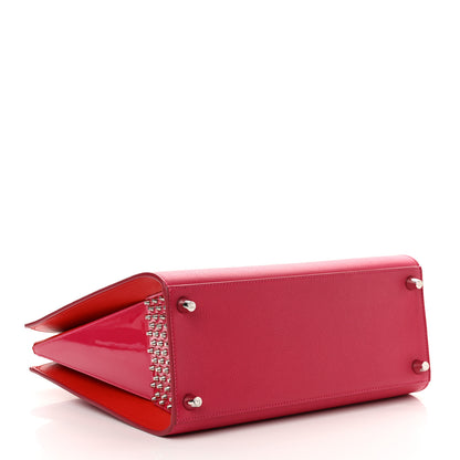 Christian Louboutin Calfskin Empire Patent Studded Medium Paloma Loulou 4 of 10