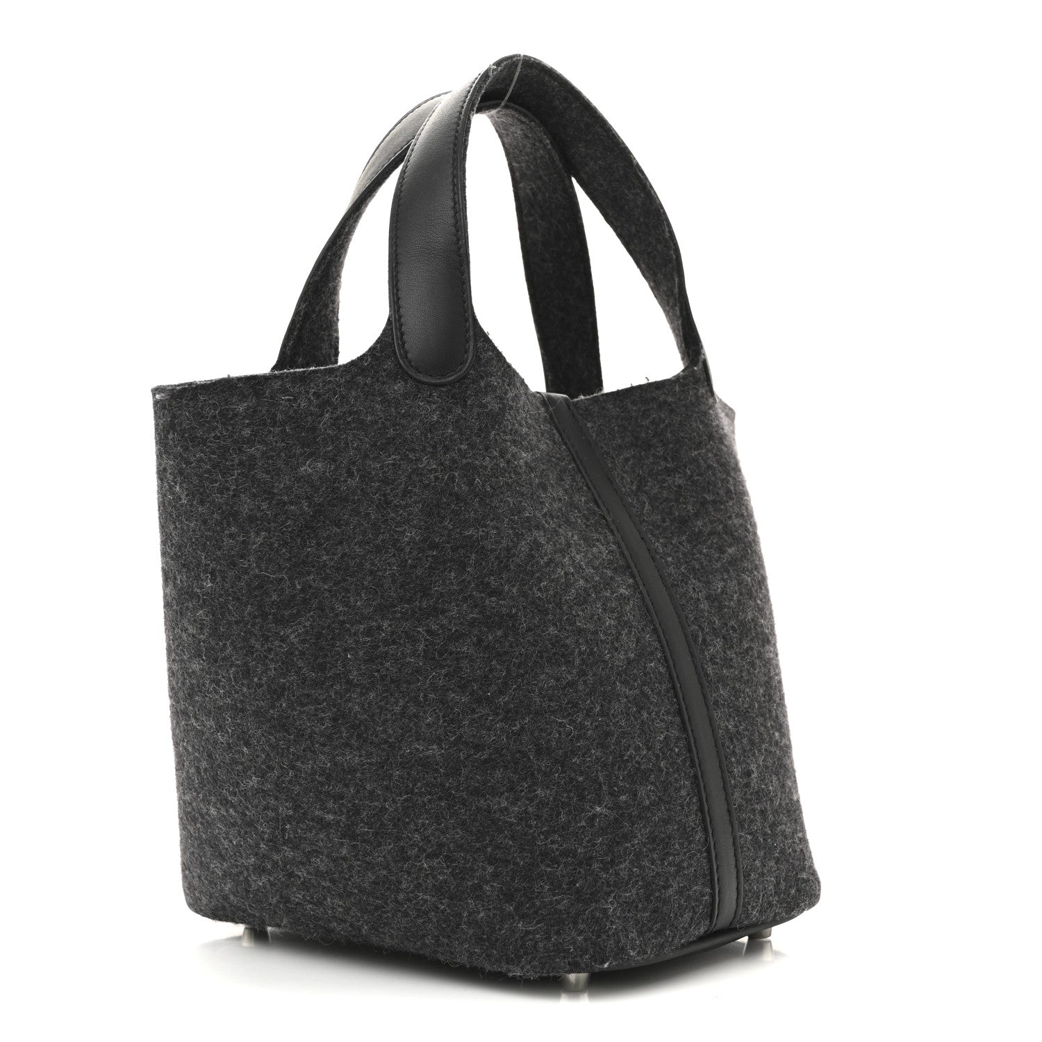 Hermes Feutre Swift Picotin Lock 18 PM Gris Moyen Black 3 of 12