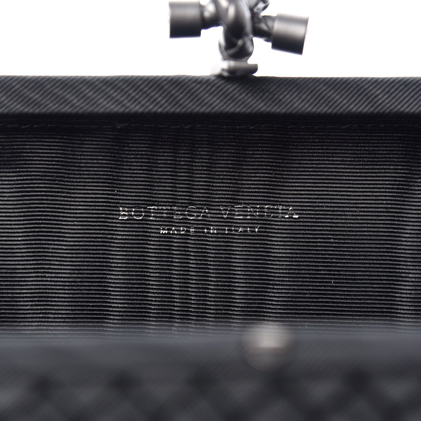 Silk Faille Intrecciato Knot Clutch Black