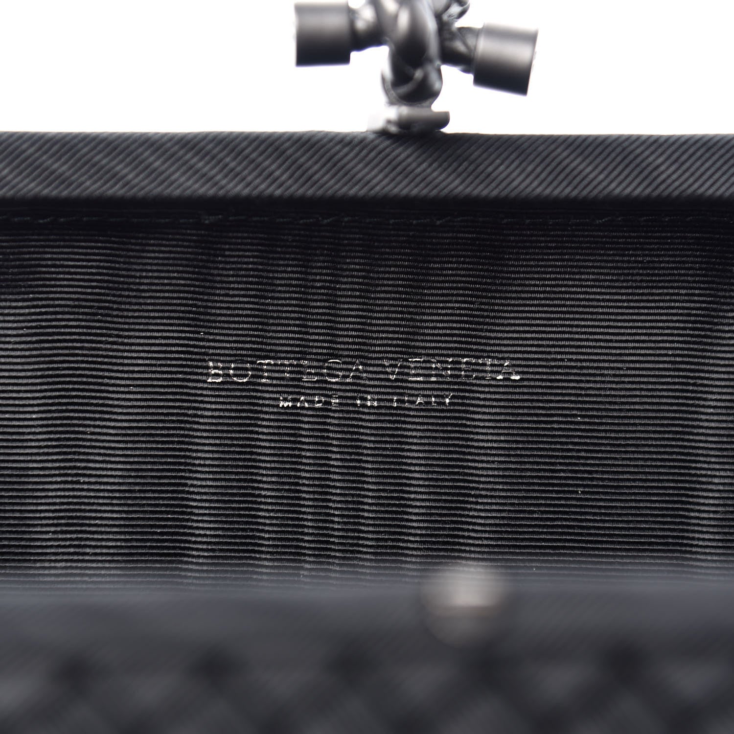 Bottega Veneta Silk Faille Intrecciato Knot Clutch Black 6 of 7