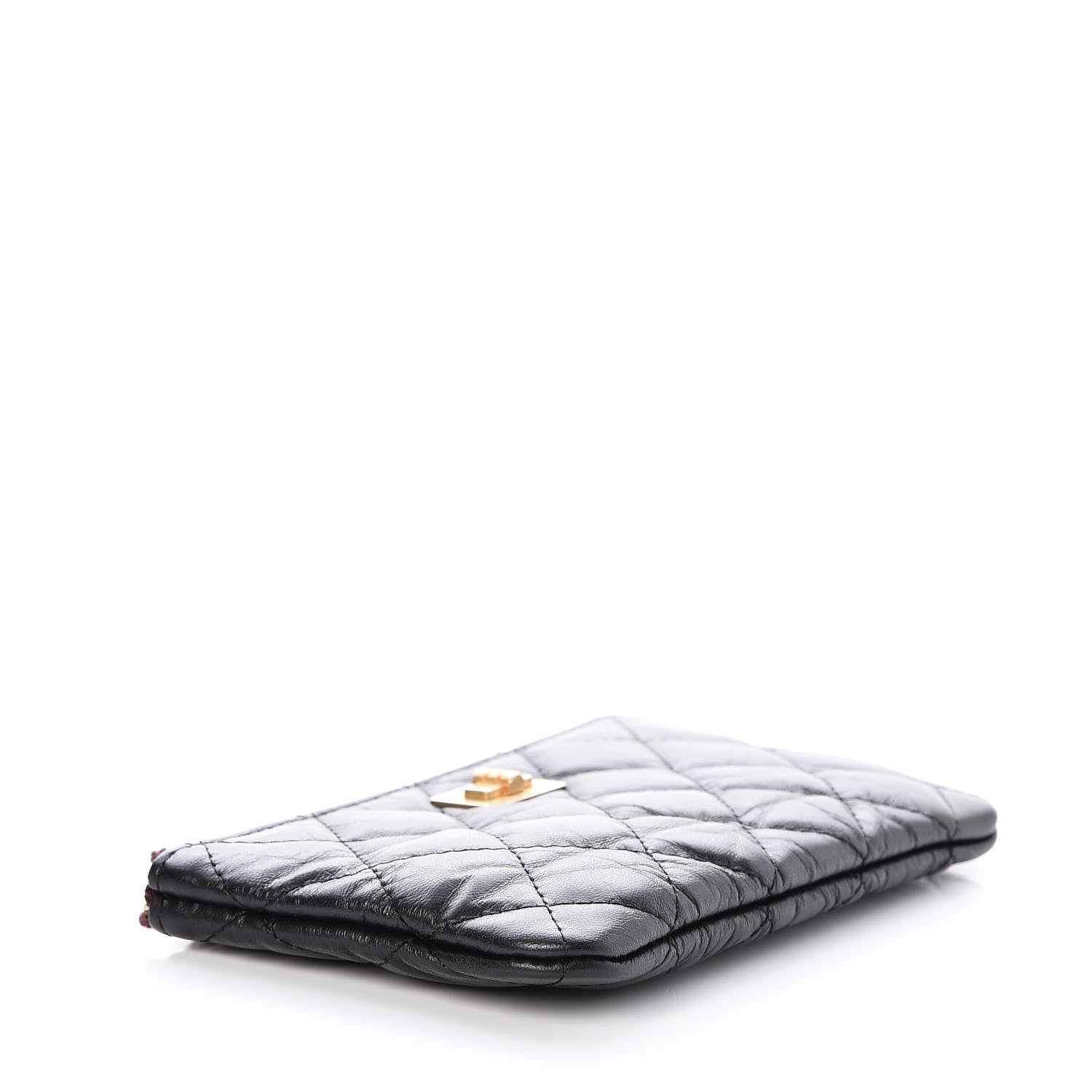 Chanel Aged Calfskin Quilted Small Reissue Cosmetic Case Black 4 of 8