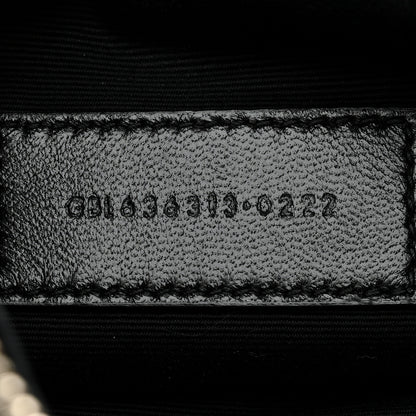 Saint Laurent Grain De Poudre Chevron Monogram Large Bill Pouch Black 7 of 8