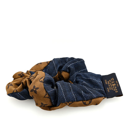 Louis Vuitton Silk Monogram Be Mindful Scrunchie Blue 2 of 3