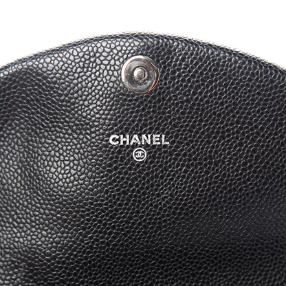 Chanel Caviar Half Moon Wallet On Chain WOC Black 5 of 10
