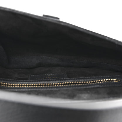 Christian Dior Grained Calfskin Saddle Bag Black 8 of 19