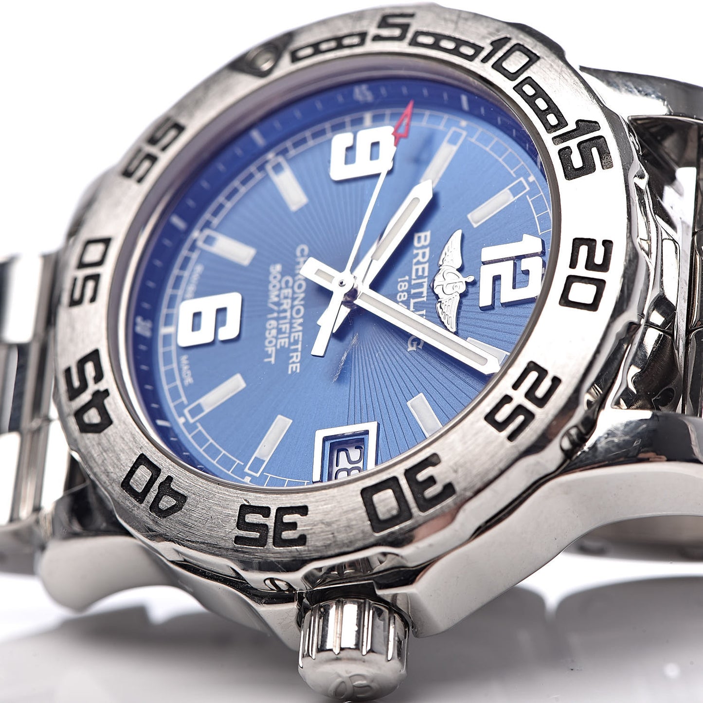 Stainless Steel 33mm Colt Ocean Chronometer Quartz Watch Blue A77387