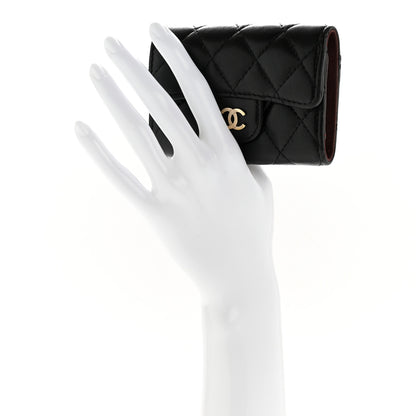 Chanel Lambskin Quilted Classic 4 Key Holder Wallet Black 2 of 10