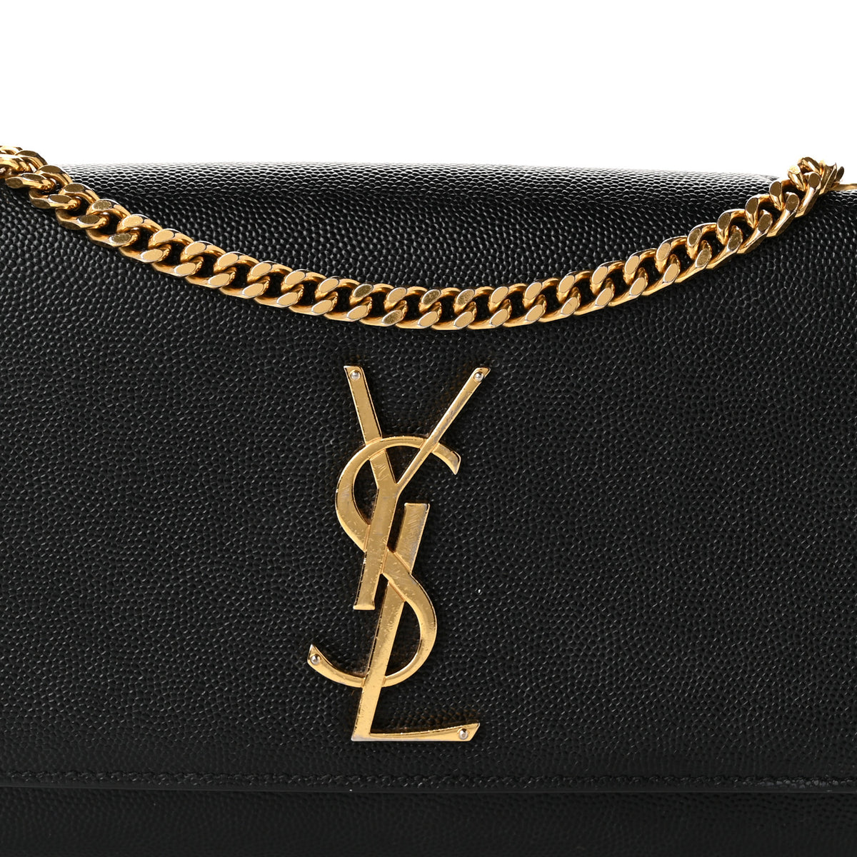 Saint Laurent Grain De Poudre Small Classic Monogram Kate Satchel Black 8 of 11
