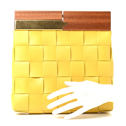 Bottega Veneta Nappa Intrecciato The Snap Clutch Acorn Gold 2 of 6