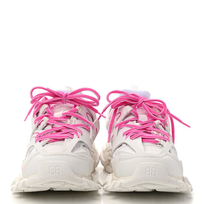 Balenciaga Mesh Rubber Bi-Color Womens Track Sneakers 37 White Fluo Pink 2 of 11
