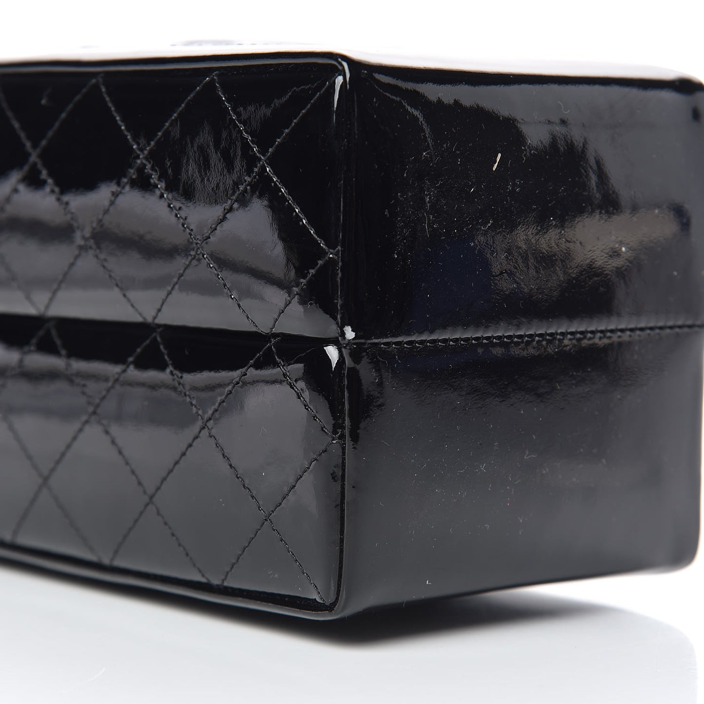 Patent Milk Carton Bag Black