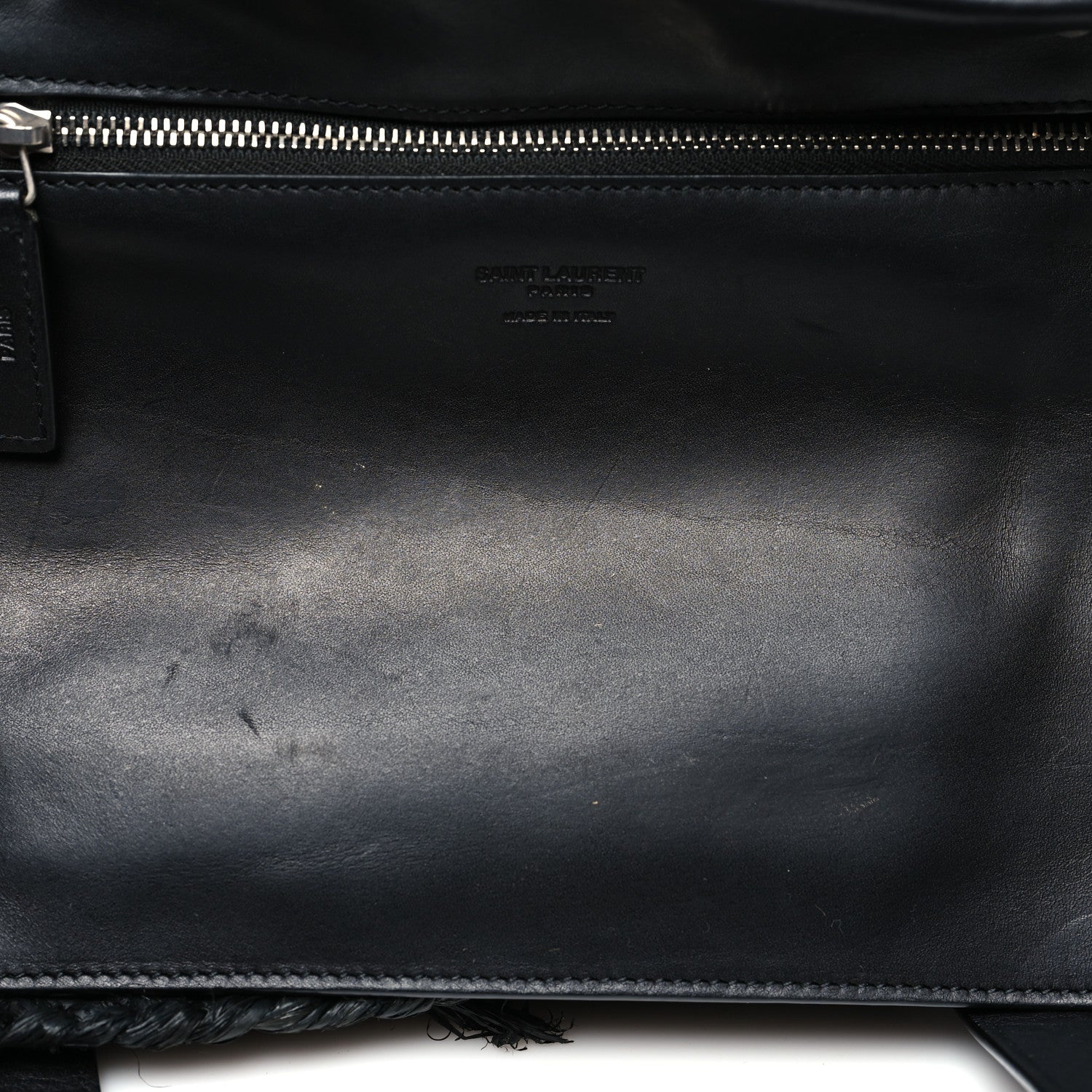 Saint Laurent Raffia Medium Panier Bag Black 10 of 11