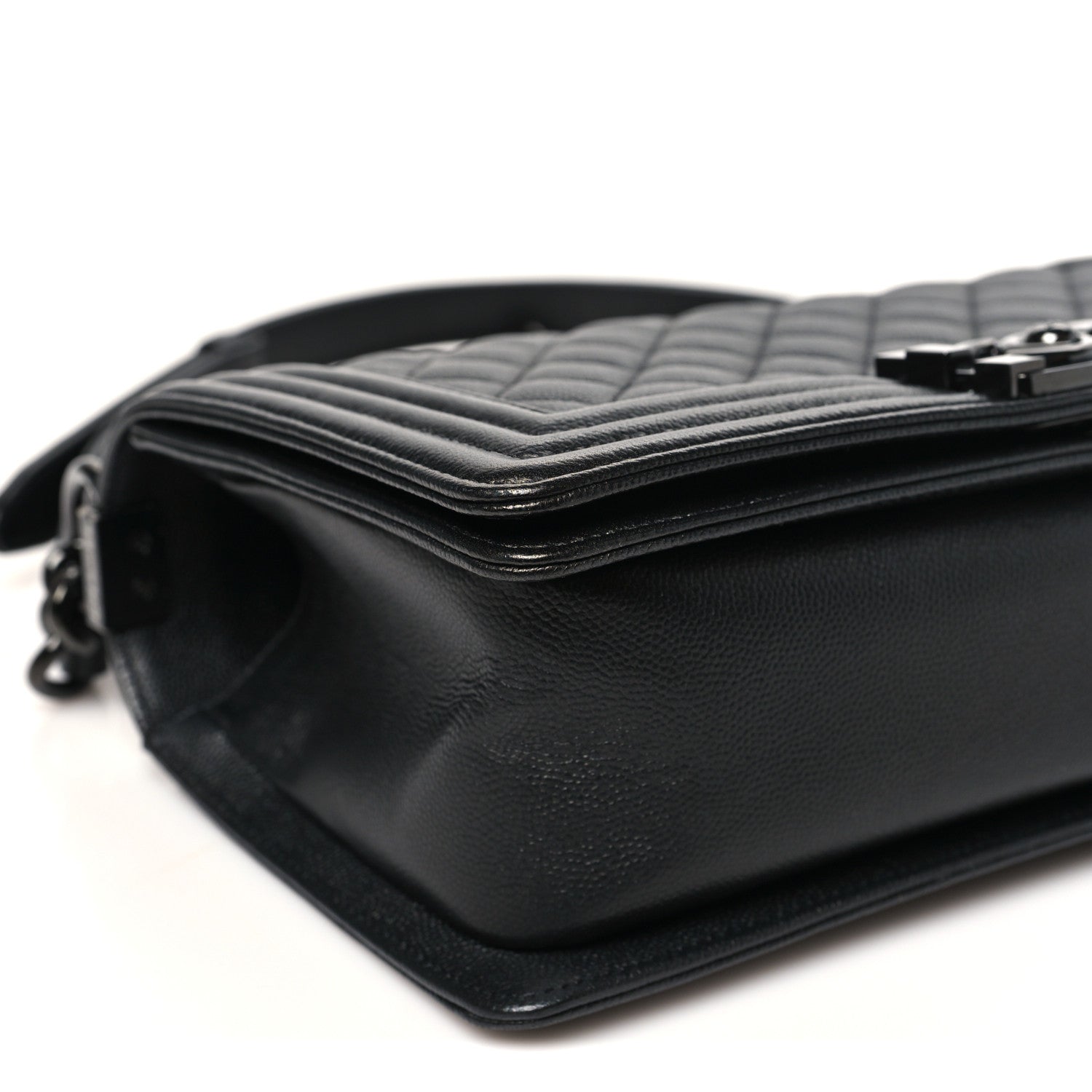 Chanel Caviar Quilted Medium Boy Flap So Black 9 of 10