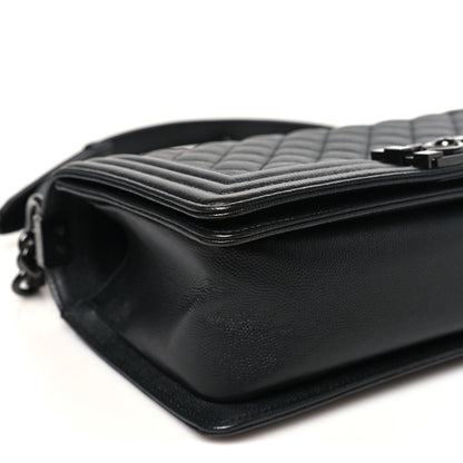 Chanel Caviar Quilted Medium Boy Flap So Black 9 of 10