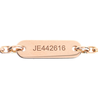 Van Cleef & Arpels 18K Rose Gold Diamond Pink Porcelain Vintage Alhambra Pendant Necklace 6 of 7