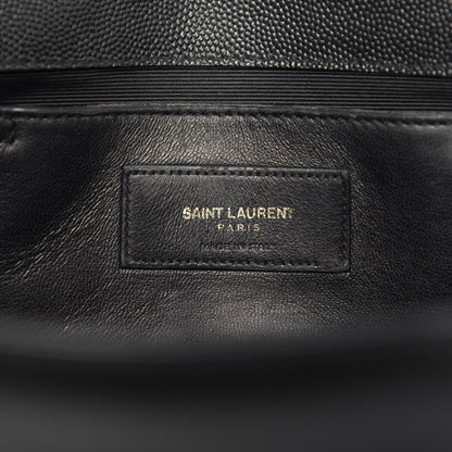 Saint Laurent Grain De Poudre Medium Classic Monogram Kate Satchel Black 6 of 10