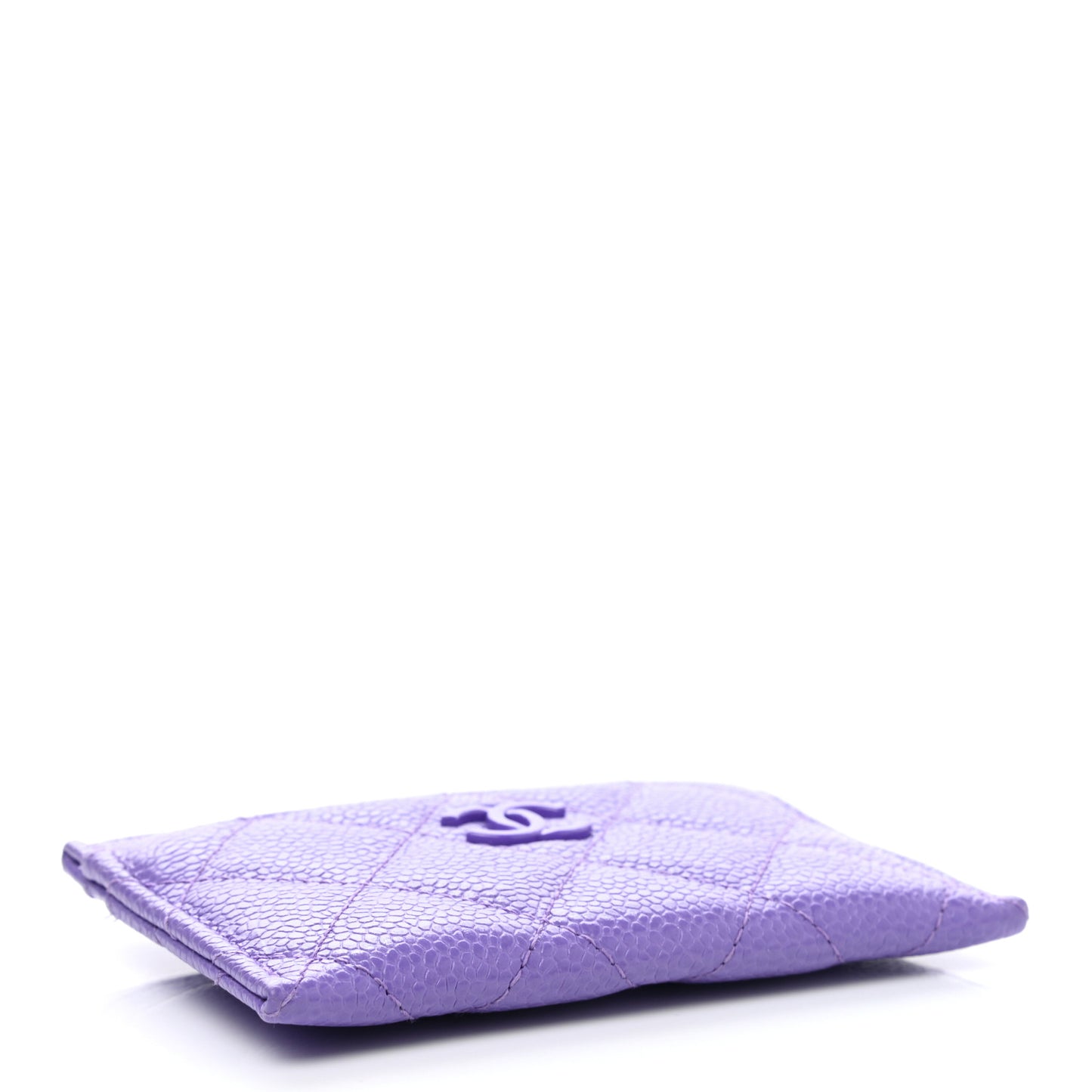 Caviar Quilted Incognito Card Holder Purple