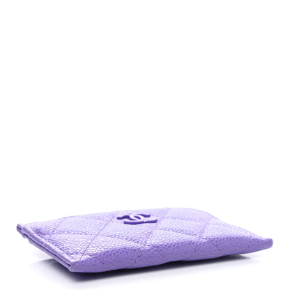 Chanel Caviar Quilted Incognito Card Holder Purple 4 of 9