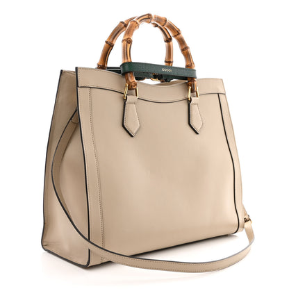 Gucci Wonka Grain Calfskin Medium Diana Tote Bag Oatmeal Vintage Green 3 of 12