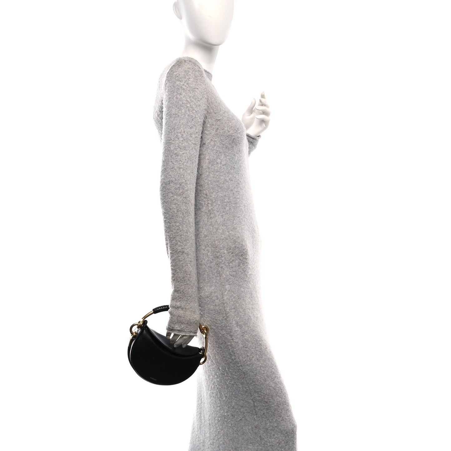Lambskin Bridle Calfskin Runway Clutch Black