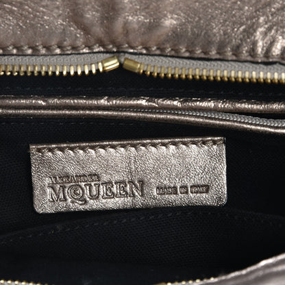 Alexander McQueen Metallic Calfskin Mini Padlock Tote Skin 7 of 9
