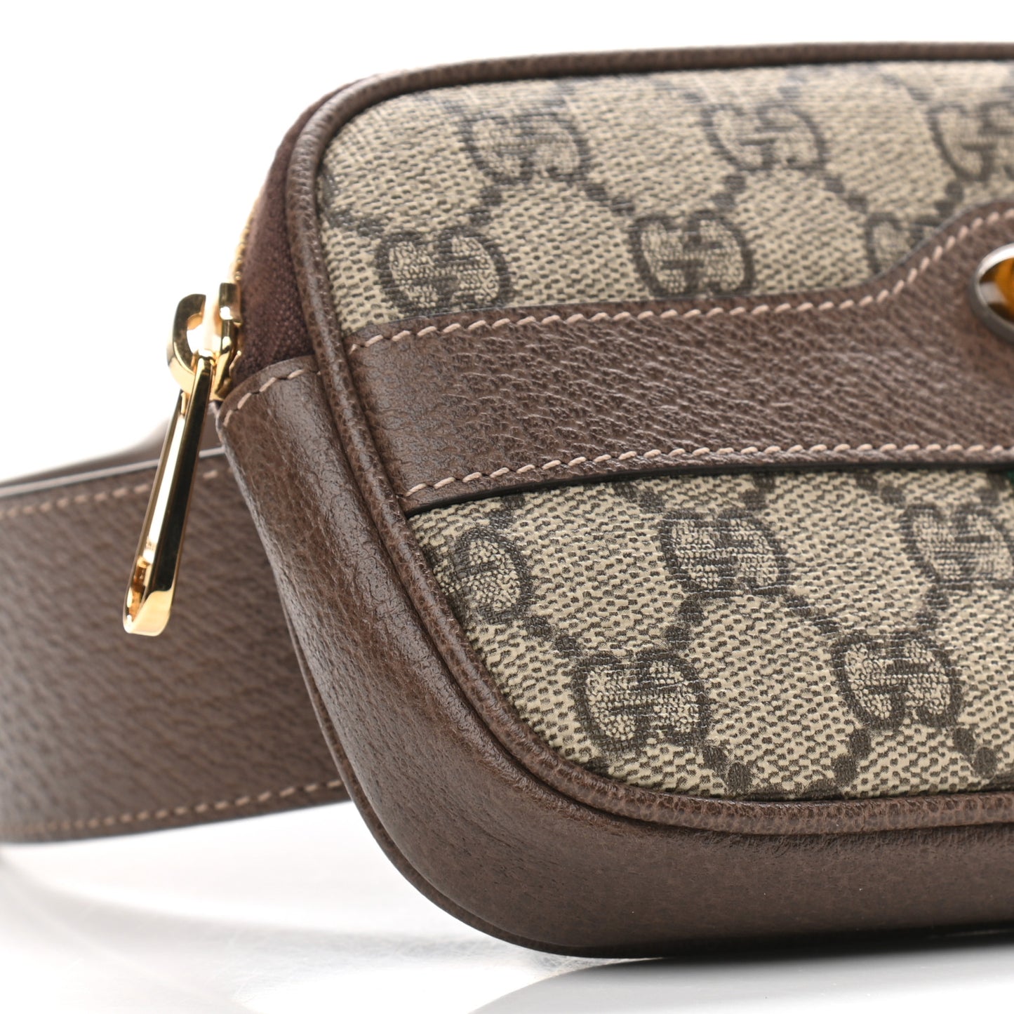 GG Supreme Monogram Ophidia Belted iPhone Case 75 30 Dark Brown