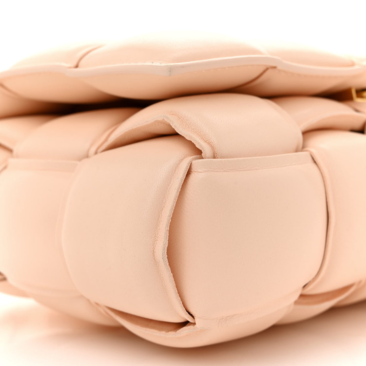 Nappa Maxi Intreccio Padded Cassette Crossbody Bag Melon Washed