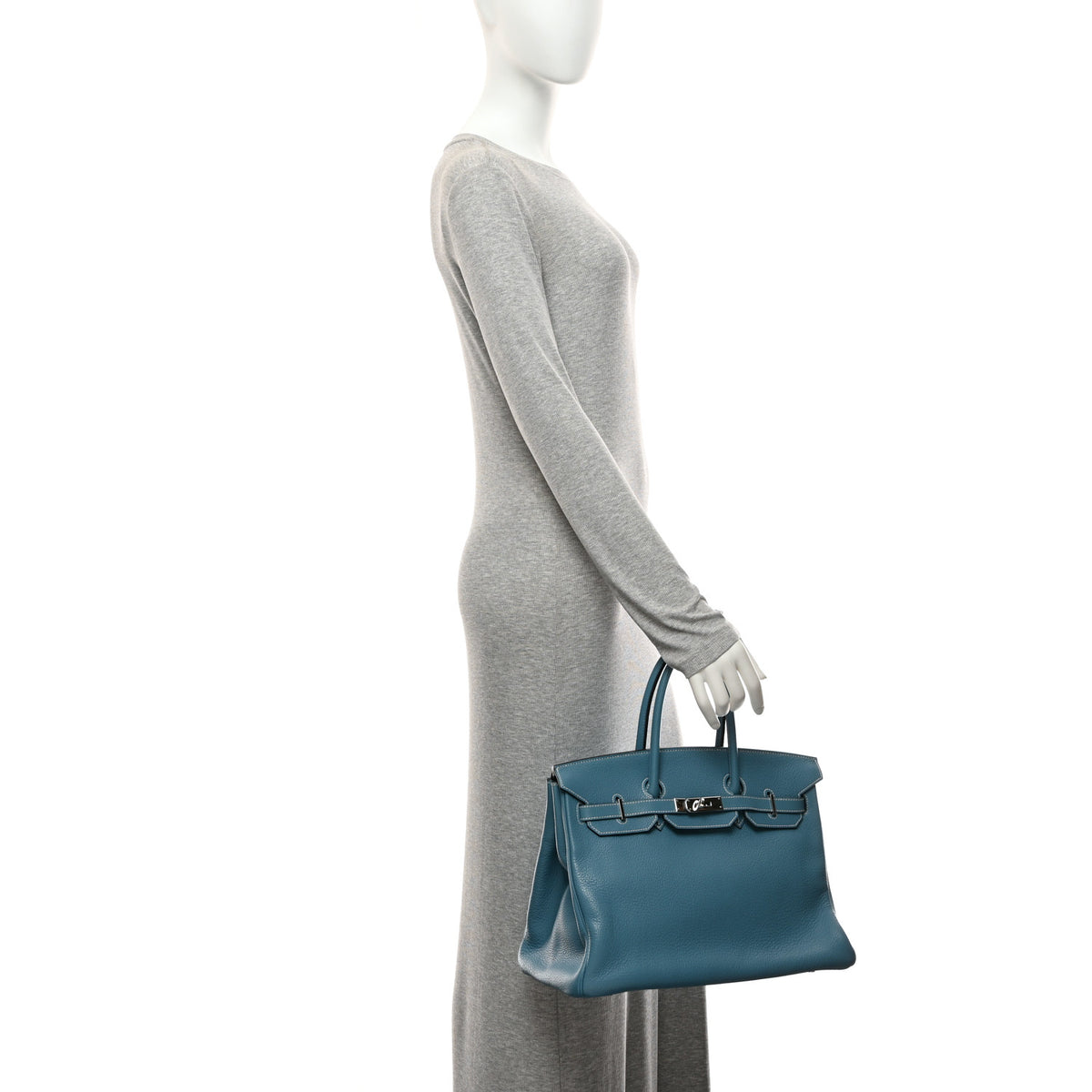 Hermes Togo Birkin 35 Blue Jean 2 of 10