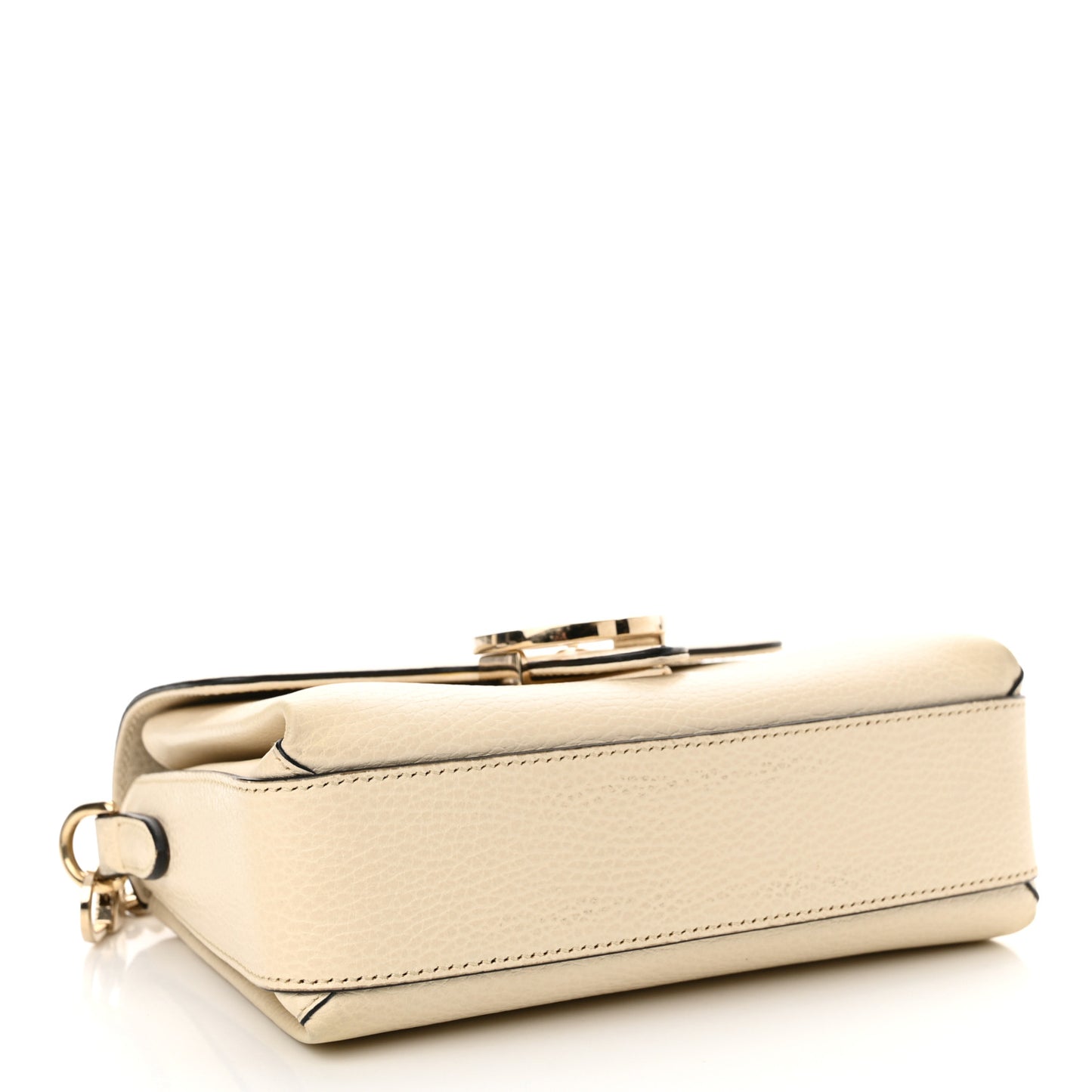 Dollar Calfskin Interlocking G Crossbody Bag Mystic White