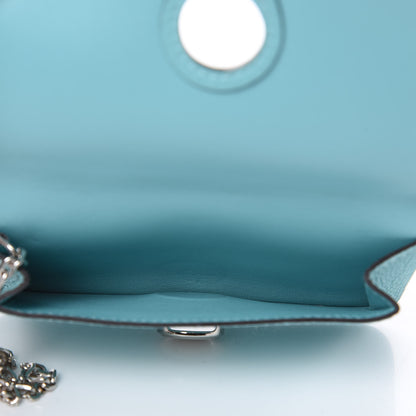 Hermes Togo Dogon Card Case Key Holder Bleu Atoll 6 of 8