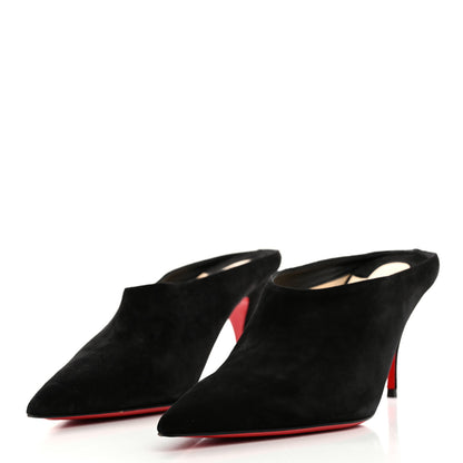 Christian Louboutin Veau Velours Quart 80 Mules 38.5 Black 3 of 9