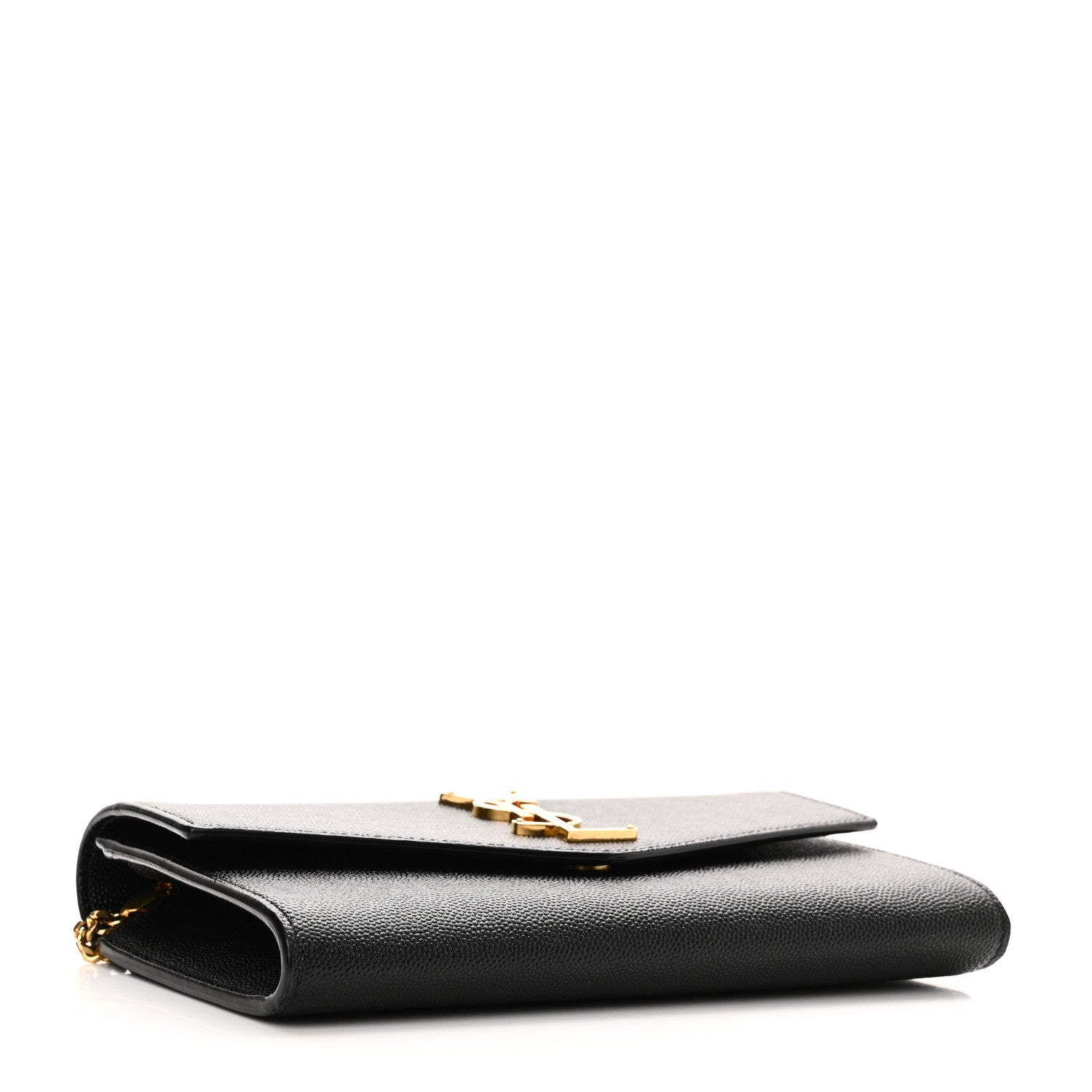 Saint Laurent Grain de Poudre Uptown Chain Wallet Black 4 of 10