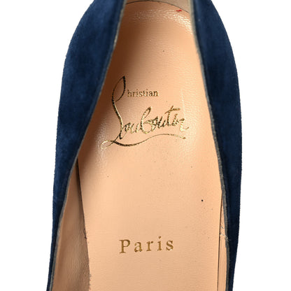 Christian Louboutin Veau Velours So Kate 120 Pumps 37.5 Navy 7 of 7