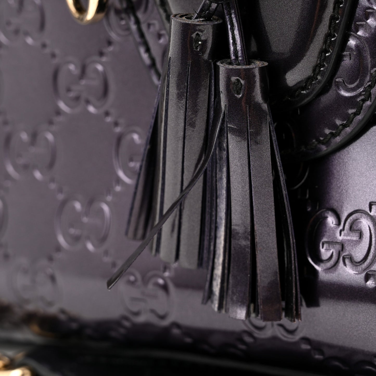 Shine Guccissima Medium Emily Chain Shoulder Bag Melanzana