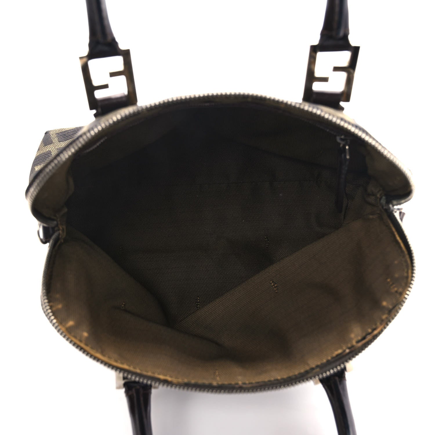 Fendi Zucca Top Handle Tote Tobacco 4 of 9