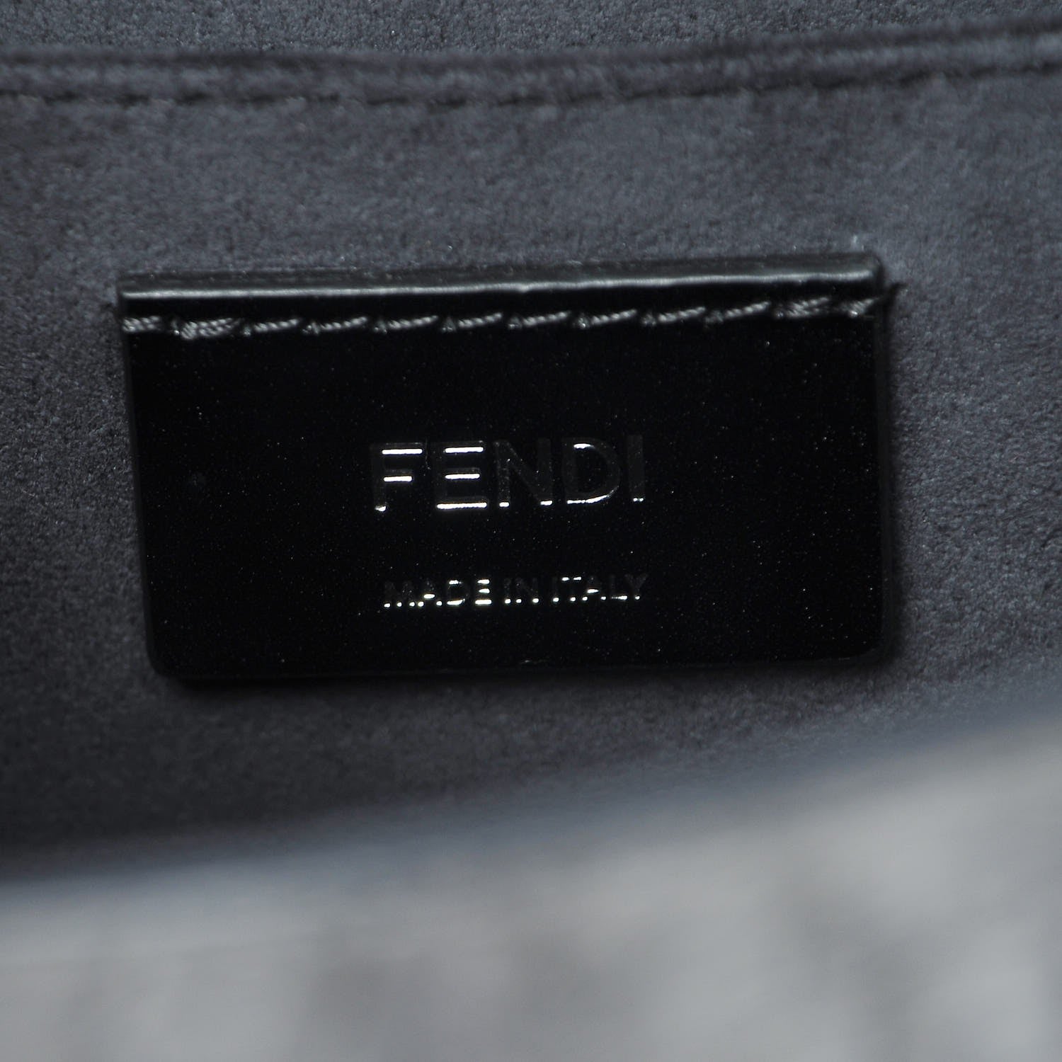 Fendi Calf Hair Crocodile Printed Demi Jour Shoulder Bag Grey 7 of 9