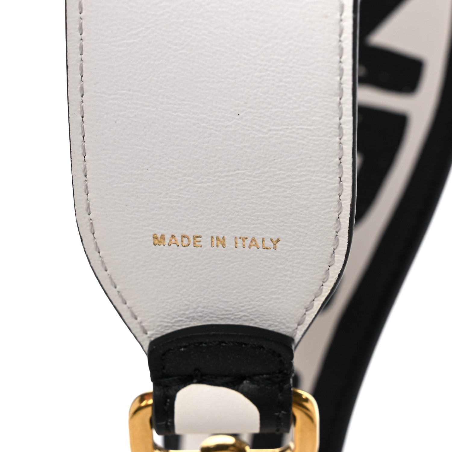 Fendi X JOSHUA VIDES Vitello Grace Logo Regular Strap You Optical White Black 4 of 5