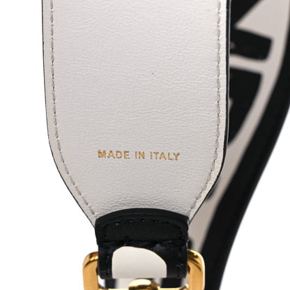 Fendi X JOSHUA VIDES Vitello Grace Logo Regular Strap You Optical White Black 4 of 5