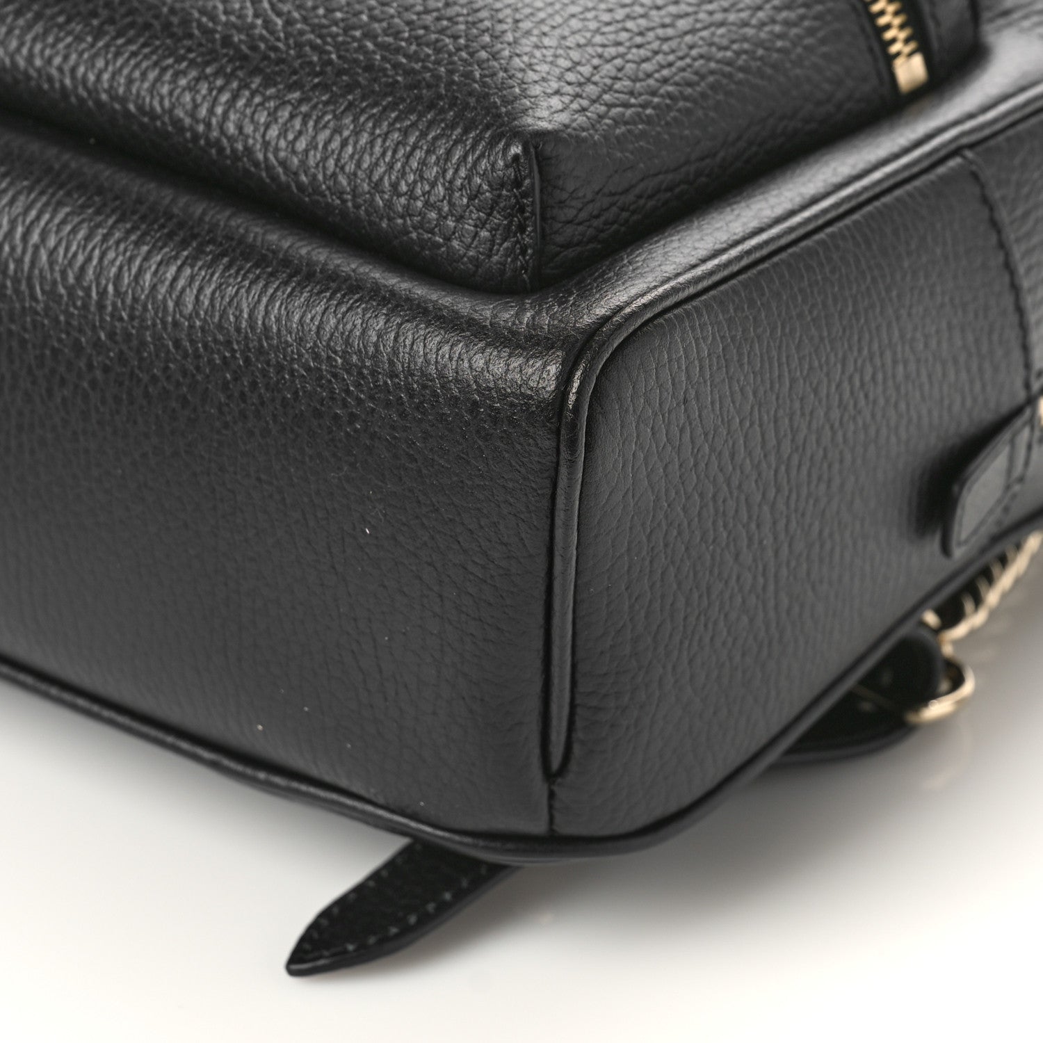 Gucci Pebbled Calfskin Soho Chain Backpack Black 9 of 9